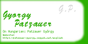 gyorgy patzauer business card